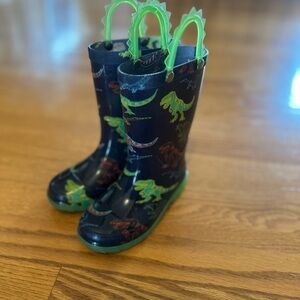 Target Kids Dinosaur Rain Boots - Black and Green